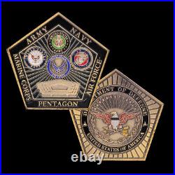 100PCS Force Pentagon Military Challenge Coin Army Navy Marine Corps Air Gift