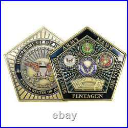 100PCS Force Pentagon Military Challenge Coin Army Navy Marine Corps Air Gift