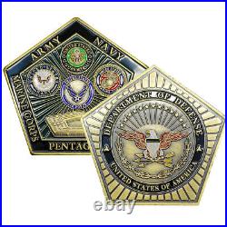 100PCS Force Pentagon Military Challenge Coin Army Navy Marine Corps Air Gift