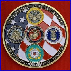 100 PCS Army Military Navy Armed Forces Veteran Family Challenge Coin