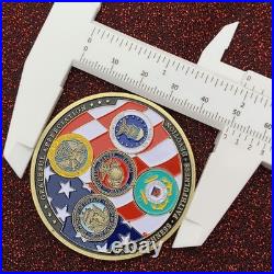 100 PCS Army Military Navy Armed Forces Veteran Family Challenge Coin