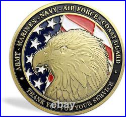 100 PCS Challenge Coin US Military Army Family Veteran Navy Armed Forces