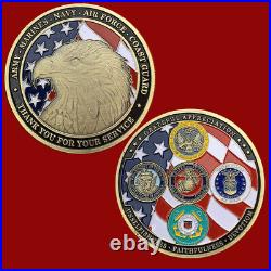 100 PCS Challenge Coin US Military Army Family Veteran Navy Armed Forces