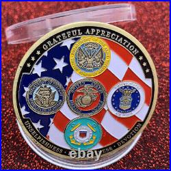 100 PCS Challenge Coin US Military Army Family Veteran Navy Armed Forces