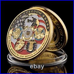 100 PCS Freedom Eagle Military Army USA Challenge Coin USAF Navy USMC