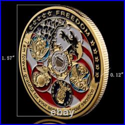 100 PCS Freedom Eagle Military Army USA Challenge Coin USAF Navy USMC