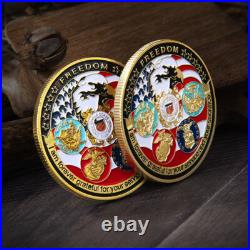 100 PCS Freedom Eagle Military Army USA Challenge Coin USAF Navy USMC