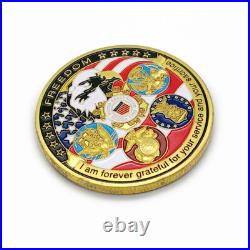 100 PCS Freedom Eagle Military Army USA Challenge Coin USAF Navy USMC
