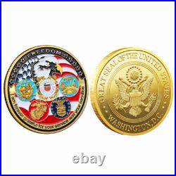 100 PCS Freedom Eagle Military Army USA Challenge Coin USAF Navy USMC