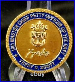 10th Master Chief Petty Officer of Navy MCPON Terry D Scott Navy Challenge Coin