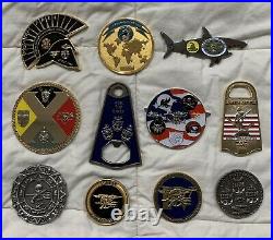 11 AUTHENTIC NAVY SEAL TEAM 2 4 10 5 18 Coins CPO CHIEF Naval Special Warfare