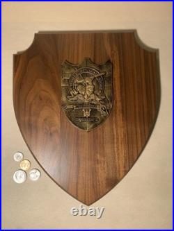 12 Bronze Challenge Coin Crest Submarine Wood Plaque USS Florida SSGN-728 Navy