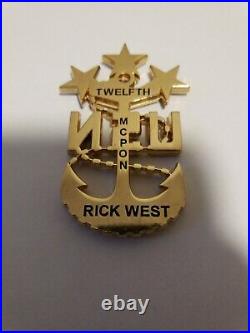 12th Master Chief Petty Officer of the Navy MCPON Rick West Challenge Coin RARE