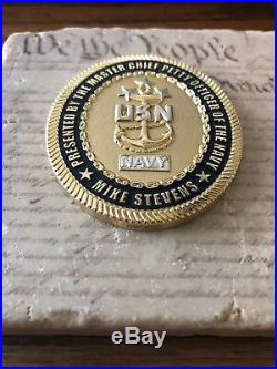 13th MCPON Mike Stevens Challenge Coin Master Chief Petty Officer of the Navy