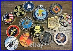 14 x Challenge Coins HUGE Lot Set USAF Navy FBI, NSA, MP Military Sniper & More