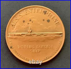 1960 USS ENTERPRISE Christening Coin with Official Holder & Envelope RARE