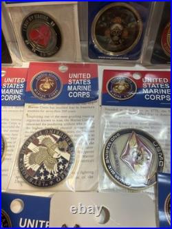 19 Challenge Coins USMC And Navy Vanguard