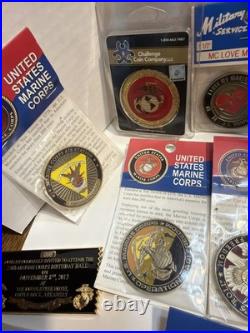 19 Challenge Coins USMC And Navy Vanguard