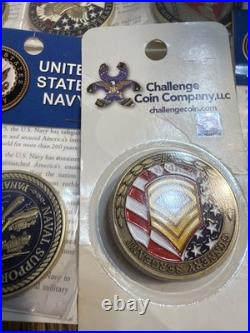 19 Challenge Coins USMC And Navy Vanguard