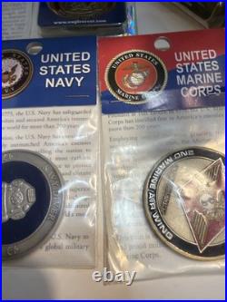 19 Challenge Coins USMC And Navy Vanguard