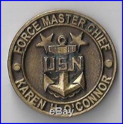 1st Female Karen O'Connor Pacfic Surface Force Command MCPO Navy Challenge Coin