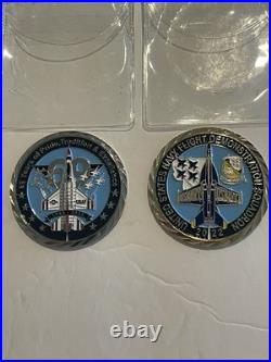 2022 USAF Thunderbirds & US Navy Blue Angels Challenge Coin Set F-16 FA-18 C-130