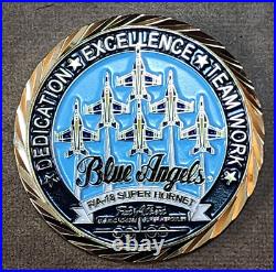 2022 US Navy BLUE ANGELS Flight Demonstration Squadron Challenge Coin F/A 18