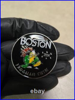 2024 Boston Frogman Swim Navy Seal Foundation Challenge Coin Rare