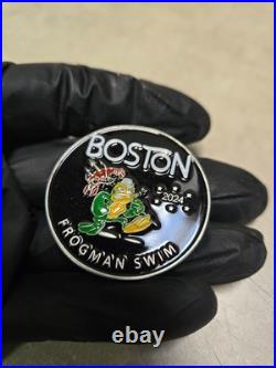 2024 Boston Frogman Swim Navy Seal Foundation Challenge Coin Rare