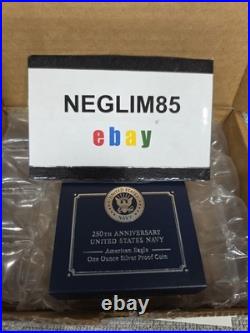250th Anniversary US Navy American Eagle One Ounce Silver Proof Coin IN HAND