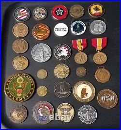 29 Coins Challenge Coin lot set Collection Military Medals US See ALL Pics