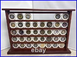 37 US Navy Challenge Coins and Display Case Coins Are Superb Condition JD