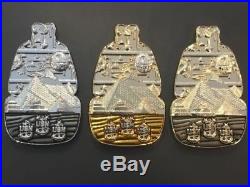 3 Coin lot! Star Wars Pharoah Navy Chief CPO Coin. 3 BF Coins. 1S, 1G, 1R tone