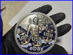3 FY-24 Class 130 USN Navy Chief Pride Challenge Coin Rare King neptune Mermaid