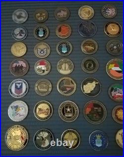 45 Coins Challenge Coin lot set Collection Military All Services US See ALL Pics