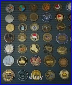 45 Coins Challenge Coin lot set Collection Military All Services US See ALL Pics