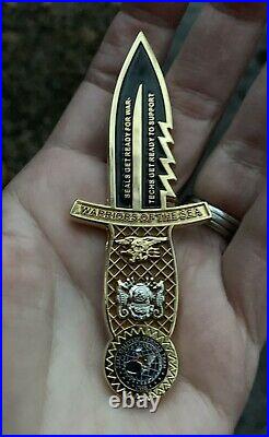 4 AUTHENTIC NAVY SEAL Delivery Vehicle Team One 1 Knife Coin non chief cpo MINT