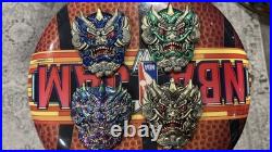 4 Japanese Dragon Head USN Chief CPO Challenge Coins