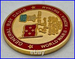 4 Star General Raymond G. Davis USMC MOH Recipient Challenge Coin