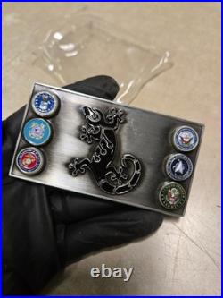 4 x 2 Heavy! Gecko Company Challenge Coin US Army Navy Marines RARE