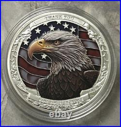 50 LOT US Military Veteran Bald Eagle Thank You Coin Army-Navy-USAF-USMC-USCG