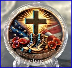 50 Pcs. US Military Veteran Challenge Coin Lest We Forget Army-Navy-USAF-USMC
