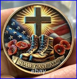 50 Pcs. US Military Veteran Challenge Coin Lest We Forget Army-Navy-USAF-USMC