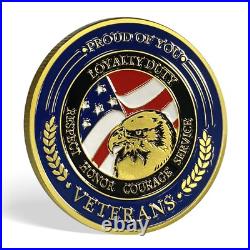 60Pcs U. S. Veterans Military Challenge Coins Lot Thank You for Your Service Coin