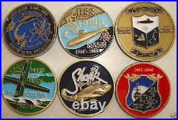 6 Skipjack Class Submarine Navy Never Circulated Beautiful Challenge Coin Set
