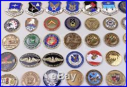 70 Challenge Coin LOT U. S. Military Army Navy USMC Marines Air Force Coast Guard