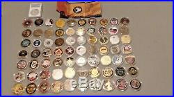 (72) Different Military USMC Navy Police Fire Sword Challenge Coins Dealers Lot