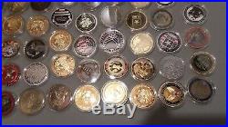 (72) Different Military USMC Navy Police Fire Sword Challenge Coins Dealers Lot