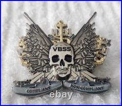 AUTHENTIC US NAVY USN VBSS VISIT BOARD SEARCH and SEIZURE WOW! CHALLENGE COIN
