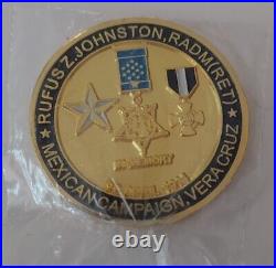 Admiral Rufus Johnston Navy Medal of Honor Challenge Coin Rare Limited #7 Issue